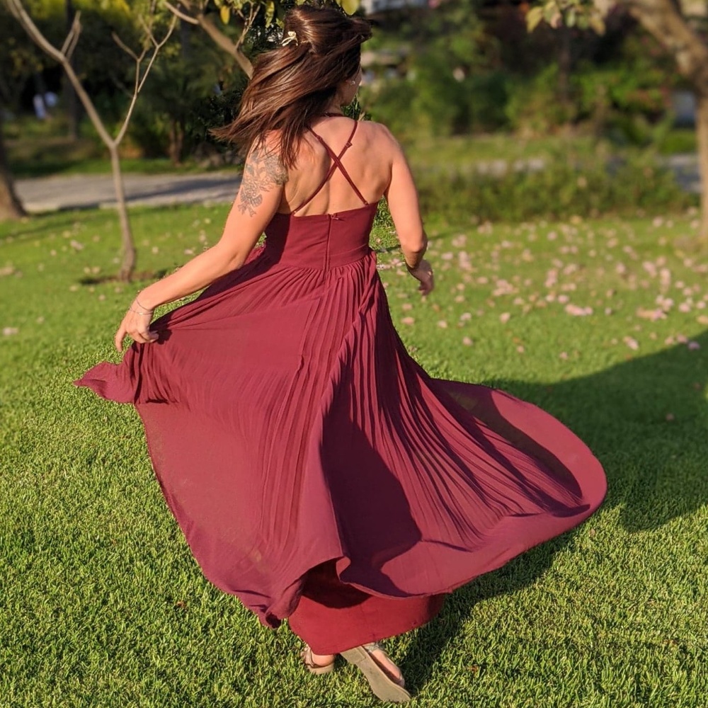 Lulu's Burgundy Loving You Forever Sequin Lace Ple